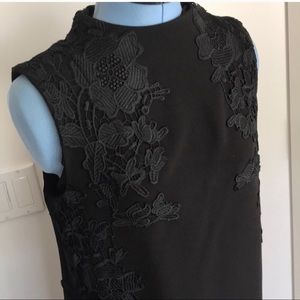 Top shop lace detail black shift size 8